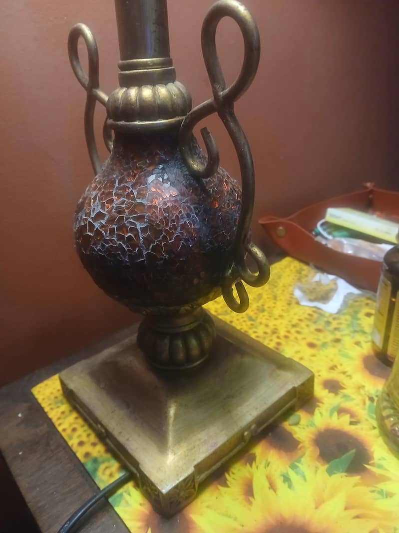 rot iron table lamp 2