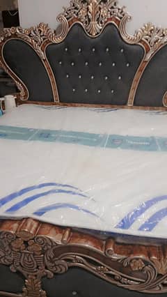 king double size bed with two side tables