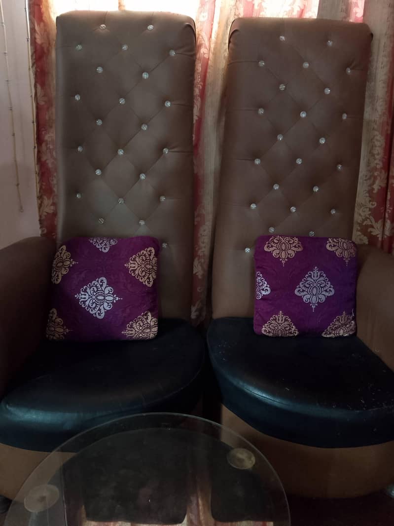 Room sofa set & round table with table Glass 1