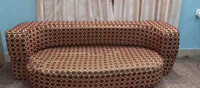 brown sofa bed. very comfortable