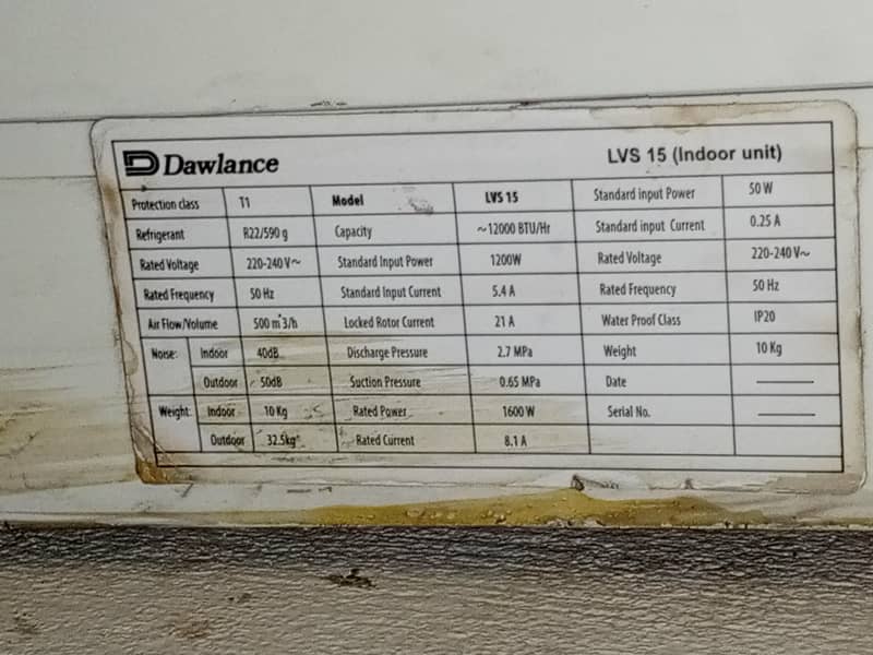 Dawlance 1 ton AC 2