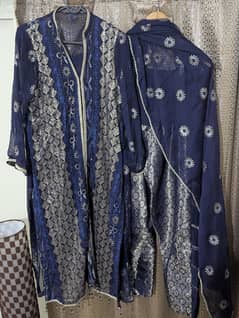 Navy blue embroidered beautiful dress