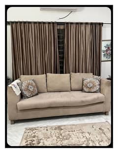 7-Seater L-Shaped Sofa Set – Used