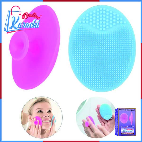 Online Karachi Silicone Facial Cleansing Brush - 3D Double-Sided Face Massager