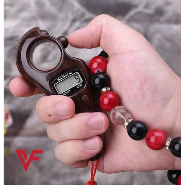 Digital Tasbeeh Counter with Beads - Rotating Tasbih Counter for Stress Relief