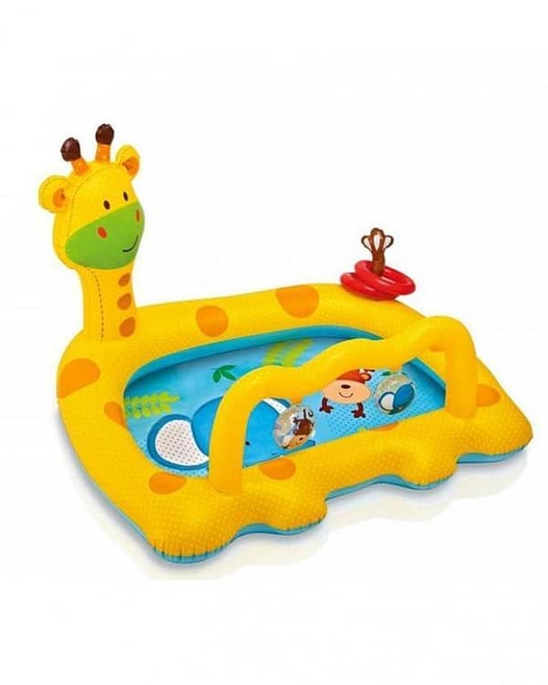 Smiley Giraffe Inflatable Baby Pool - Multicolor