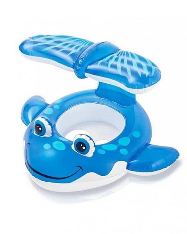 Inflatable Whale Float Seat for Babies - Blue
