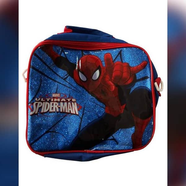 Multicolor Spiderman Glitter Lunch Bag
