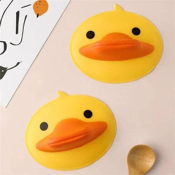 2-Piece Duck-Shaped Heat-Resistant Silicone Pot Holder and Oven Mitt Grip – Assorted
