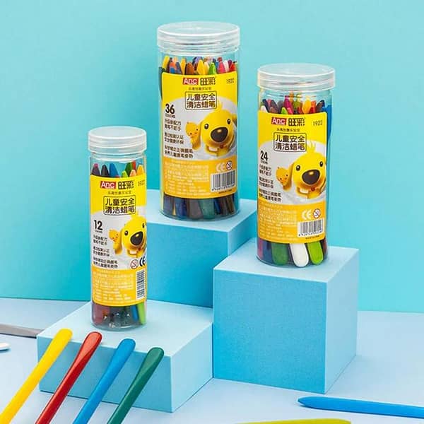 Plastic Crayon Set in Jar - Available in 12, 24, or 36 Pieces by KS
