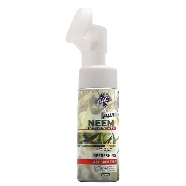 Neem Foaming Face Wash 150ml with Silicon Brush for Men's Skin Care