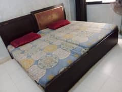 Double Bed Set With 2 Metress