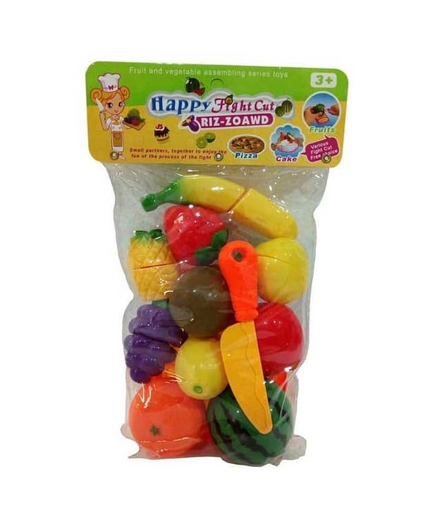 Multicolour Happy Fruits Cutting Plastic Set