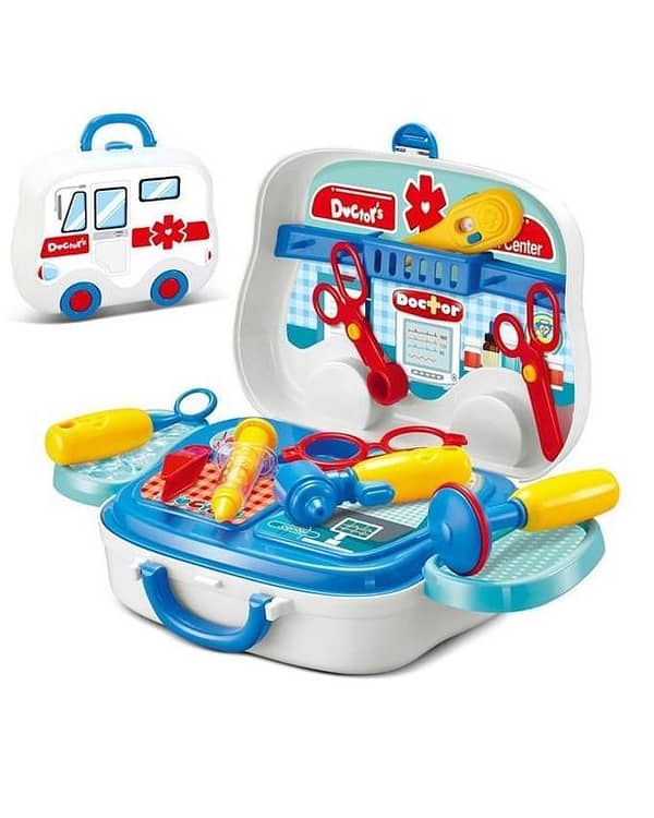White Doctor Pretend Play Set with Briefcase