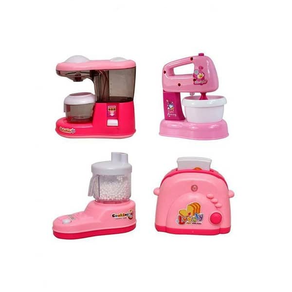 Pink Household Kitchen Appliances Play Set