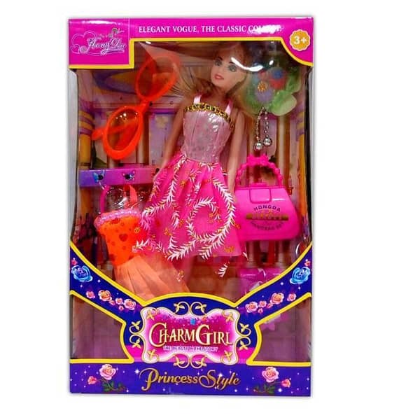 Charm Girl Doll Set with Fashion Accessories