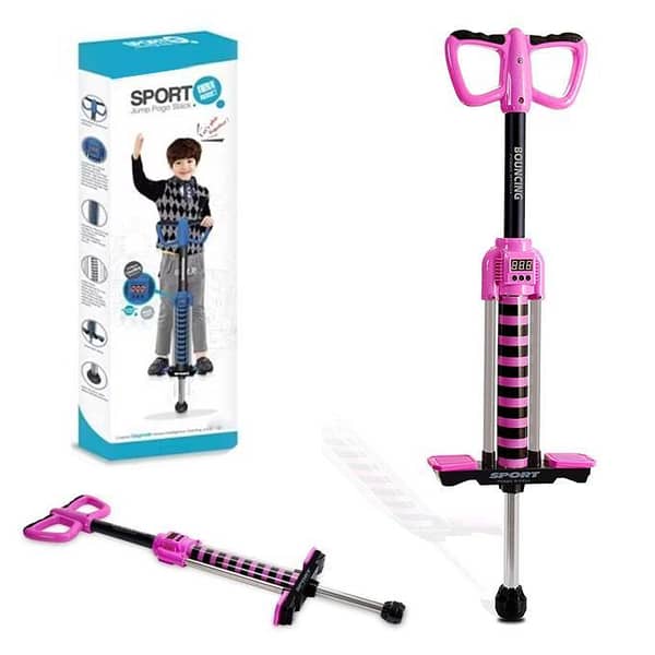 Jumping Pogo Stick for Girls Aged 8-12 - Suitable for 20-70kg - Indoor & Outdoor Bouncing Toy - Pink