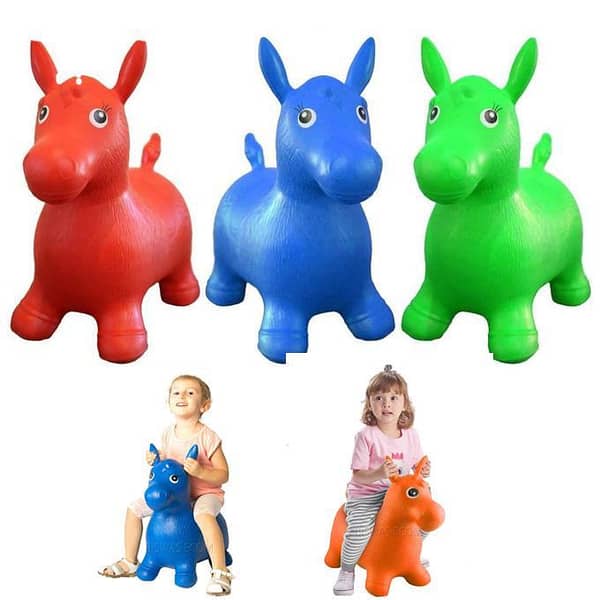 Inflatable Bouncy Horse Toy with Music for Kids