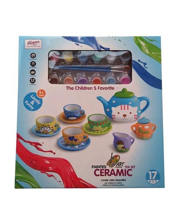 Planet X - DIY Ceramic Tea Set for Children - Paint Your Own Fun