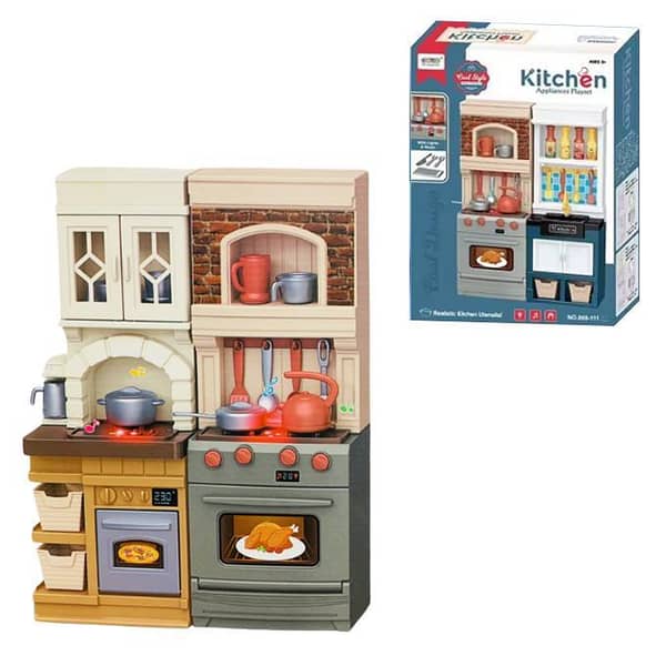 12-Inch Classic Modern Kitchen Playset with Appliances