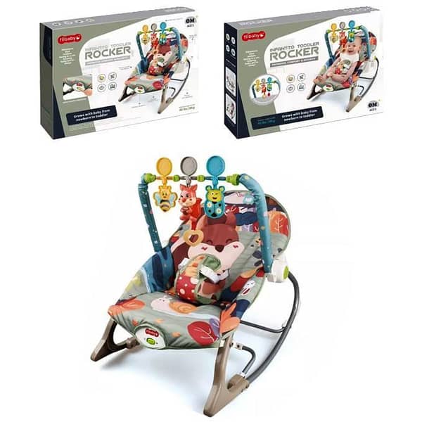2-in-1 Bay Rocker for Infants and Toddlers - Squirrel Grey