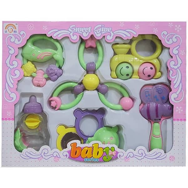 6-Piece New Born Baby Series Rattle Toys Set