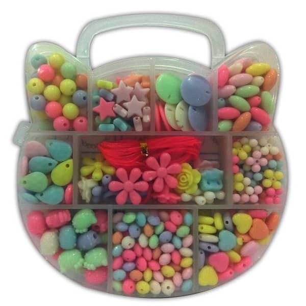 Hello Kitty Colorful Plastic Beads Set with Over 400 Pieces