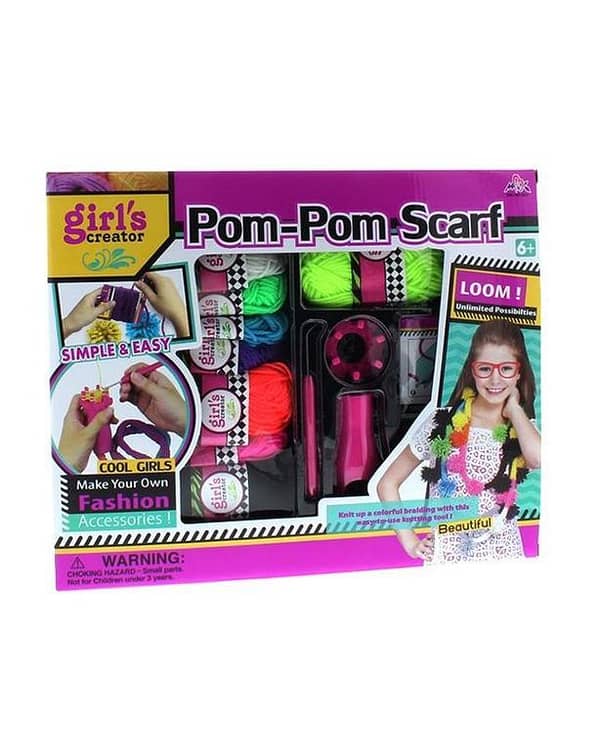 Pom Pom Scarf Weaving Set for Girls
