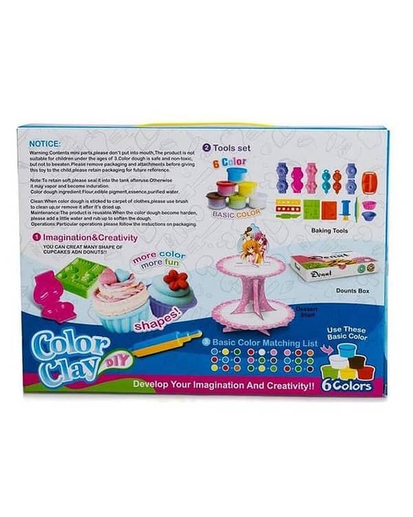 Color Clay Cupcake Play Dough Set