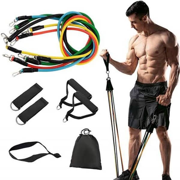 FRAKIN - 5 in 1 Power Resistance Band Set for Fitness Training for Men and Women
