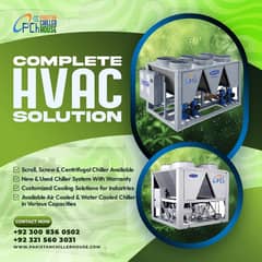 Water Cooled and Air Cooled Chiller / HVAC equipments / air Compresso