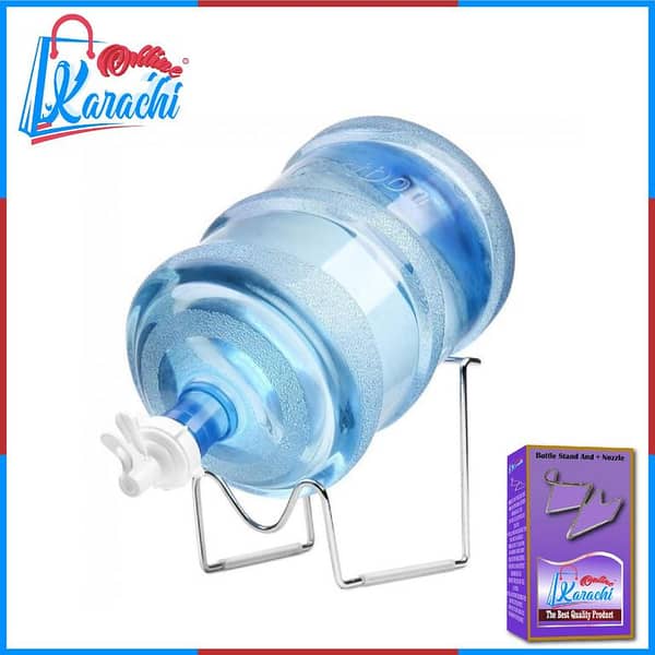 19 Liter Water Bottle Stand with Nozzle/Dispenser Valve for Large 19L Bottles - High-Quality Holder by Zada Sellers - Multicolor