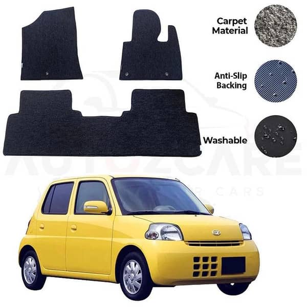 Daihatsu Esse Genuine Fitting Carpet Floor Mat 3PCS - Model 2005-2011