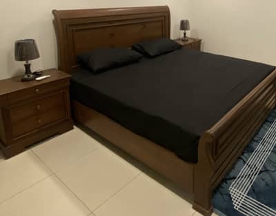 king Bed for sale with side tables