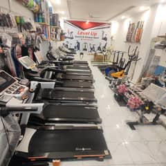 Treadmill elleptical bench press exercise cycle walking running cardio