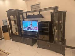 LCD  wooden media shelf