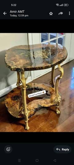 HandMade Live Edge Console Table  - Real Wood & Resin Finish