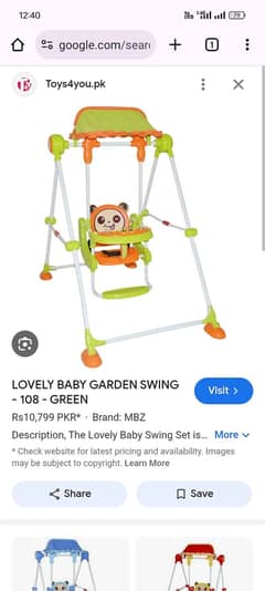 baby swing 1 year above