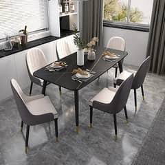 Dining Table//Wooden Dining Top Glass//8 seater, 6 seater & 4 Seater