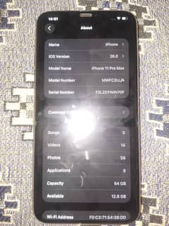 iphone 11 pro max LLA model