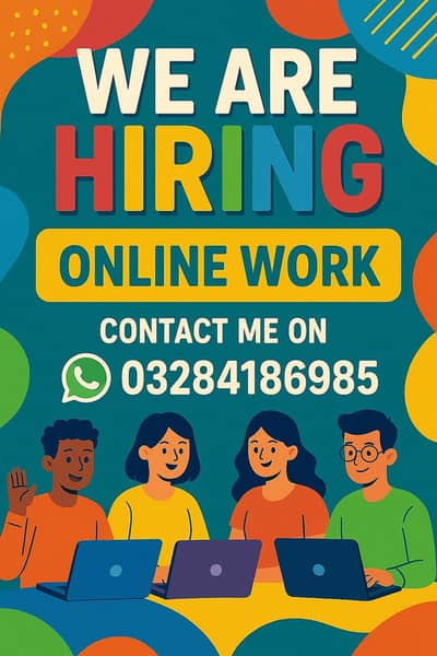 Office work and online work available for male, females and fresher