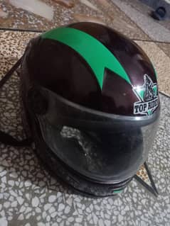 Motorcycle helmet brown and green color