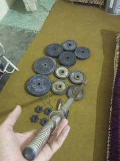 dumbbells, and weight plates exercise
