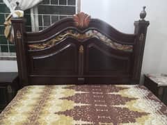 2 beds with mattresses,dressing, side tables, irone stand