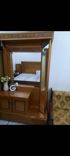 Double Bed with 2 side tables and dressing table