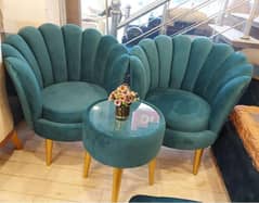 Coffee chair, bedroom chair with free table . . . .