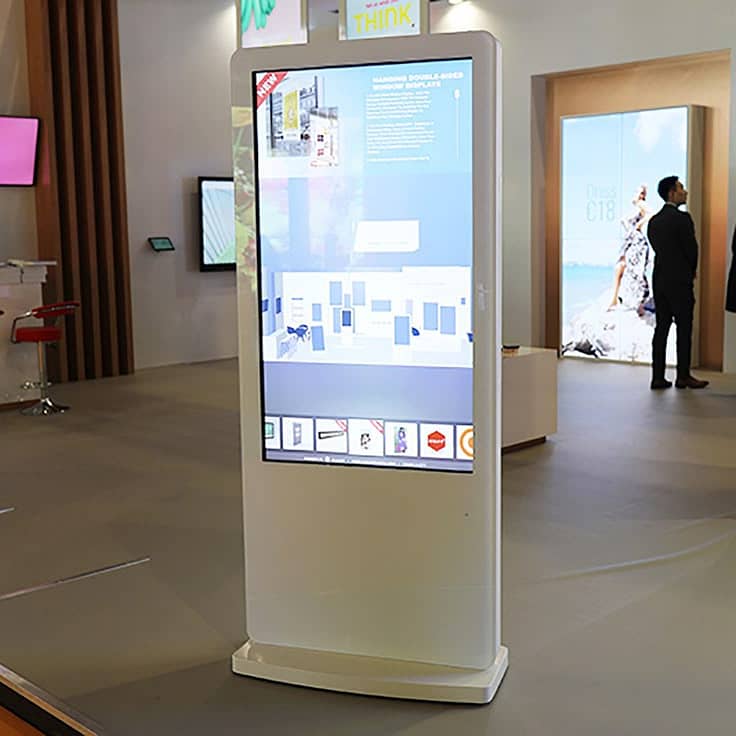 Digital Floor Standy-Digital Kiosk-SMD Screen-Video conference camera ...