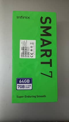 Infinix Smart 7 with box and charger