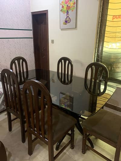 6 seater dining table with chairs