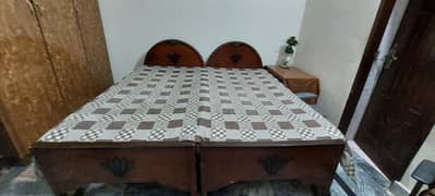 URGENT SALE – 4 Solid Wood Single Beds  03335029254